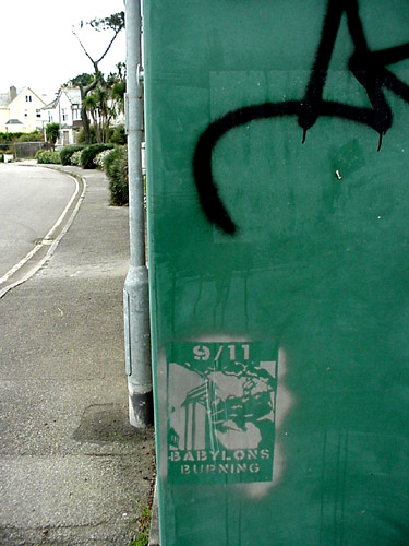 9/11 Babylons Burning - Gillingvase Beach, Falmouth, Cornwall, UK 9/11 Babylons Burning - Gillingvase Beach, Falmouth, Cornwall, UK