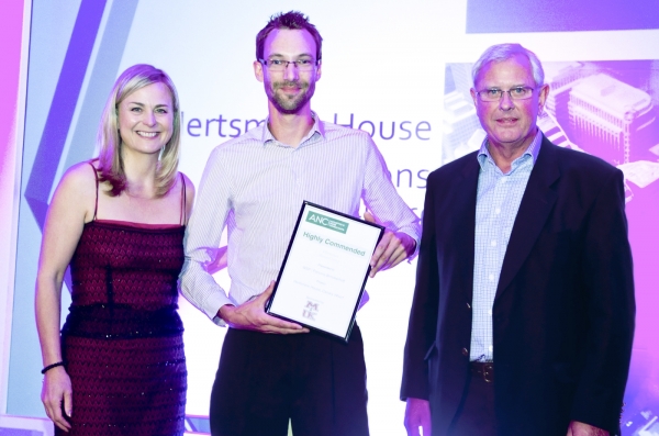 Bob presenting the highly commended award