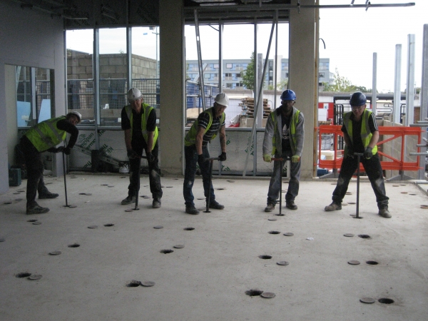 The jacking process begins