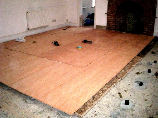 1st Plywood layer with Insulation