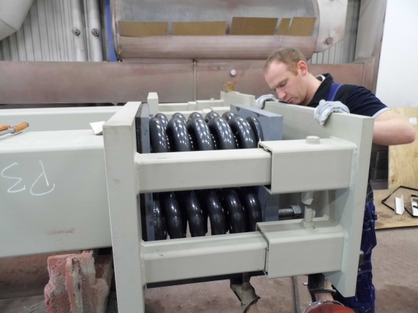 Spring mounts attached to Column