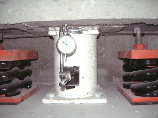 Post-compressed spring bearing