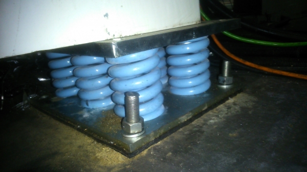 The springs absorbed dead and dynamic live loads