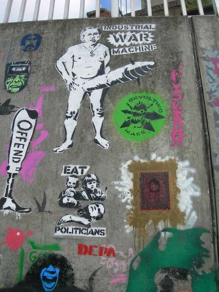 Revolting Mass Logo, George W Bush - Nuclear Knob & Cannibalistic but socially minded, Children