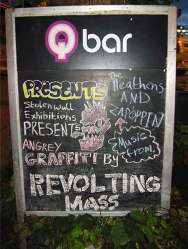 Valiant attempt mark two! Plus info on the opening night punk bands - local favourites Zapoppin and The Heathens at the Q-Bar
