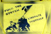 Fuck the System, Liberate Yourself - Subvert Stencil - Falmouth, Cornwall, UK Fuck the System, Liberate Yourself - Subvert Stencil - Falmouth, Cornwall, UK