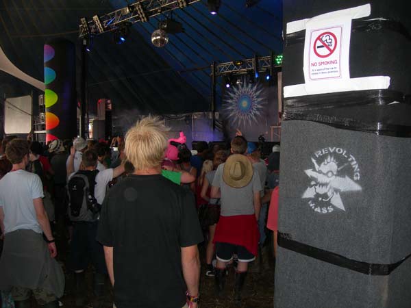 The Dance Tent un-knowingly exhibits Revolting Mass's artwork