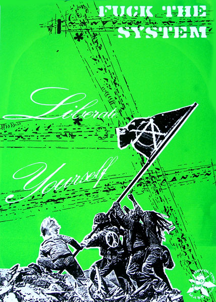 Anarchy Flag - Fuck the System Screen Prints - Revolting Mass Revolting Mass - Anarchy Flag - Fuck the System Screen Prints