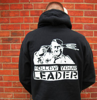 Back print on Hoodie - Anti Fascist - Hitlers Suicide Stencil
