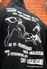 Police Brutality Hoodie - Proudhon Quote - Revolting Mass Stencil Graffiti Police Brutality Hoodie - Proudhon Quote - Revolting Mass Stencil Graffiti