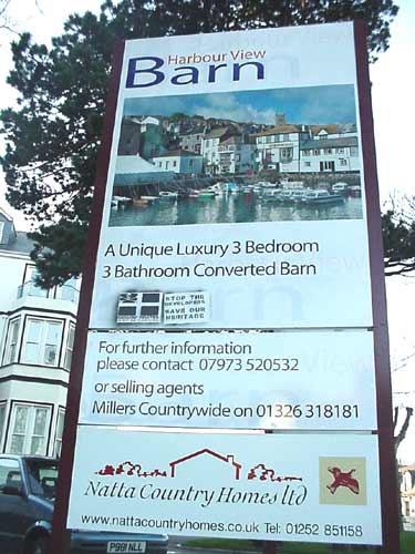 Kernow Pirates - We wont bow to London rule! - Developers advertising accross the road, Falmouth, UK Kernow Pirates - We wont bow to London rule! - Developers advertising accross the road, Falmouth, UK