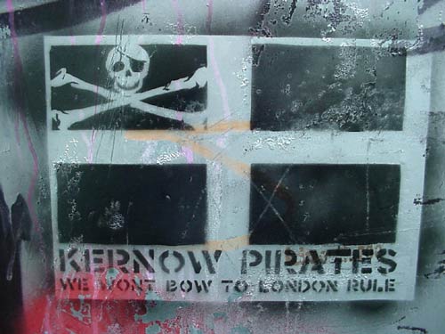 Kernow Pirates - We wont bow to London rule! - Jacobs Ladder, Falmouth, Cornwall, UK Kernow Pirates - We wont bow to London rule! - Jacobs Ladder, Falmouth, Cornwall, UK
