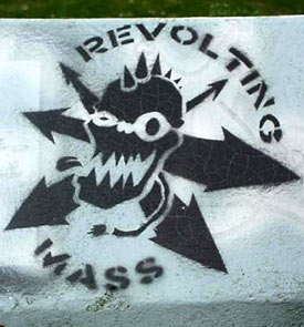 New Revolting Mass Tag - Skull & Cross Bones & Chaos Symbol - Falmouth, Cornwall, UK New Revolting Mass Tag - Skull & Cross Bones & Chaos Symbol - Falmouth, Cornwall, UK