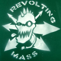 Revolting Mass Skull Tag - Graffiti Stencil