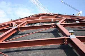 Spring isolation system for the roof.