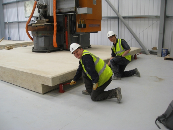 Hydraulic jacks were used to set the springs