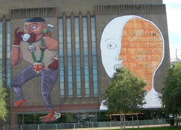 Revolting Mass adds his own work to the Tate Modern Graffiti Tour