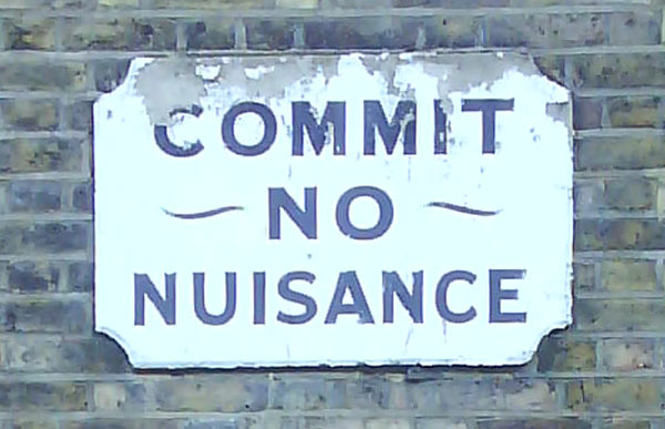 Commit No Nuisance Sign- Ignored by Revolting Mass