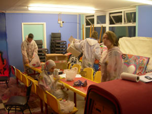 Cleaning up at the end of the graffiti lesson - Graffiti Lessons
