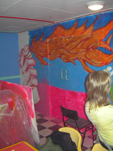 graffiti mural - work in progress - Graffiti Lessons