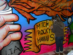 Close up of graffiti mural - Graffiti Lessons
