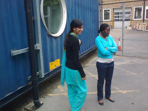 Teachers at Tower Hamlet College, look on in admiration at our combined effort. Revolting Mass & the students were also pleased