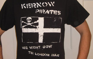 Front Print - Kernow Pirates - Cornish Rebellion Tshirt or Hoodie