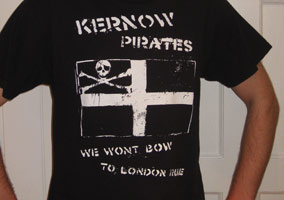 Front Print - Kernow Pirates - Cornish Rebellion Tshirt or Hoodie